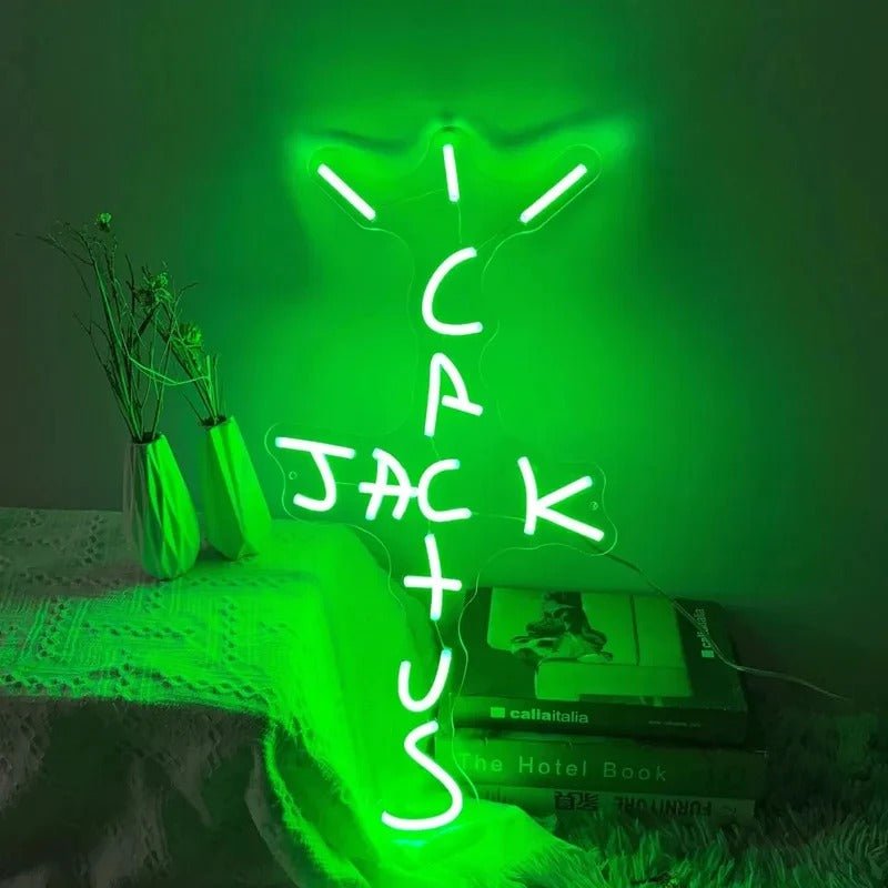 Neon Green Cactus Jack LED sign - Snagrio